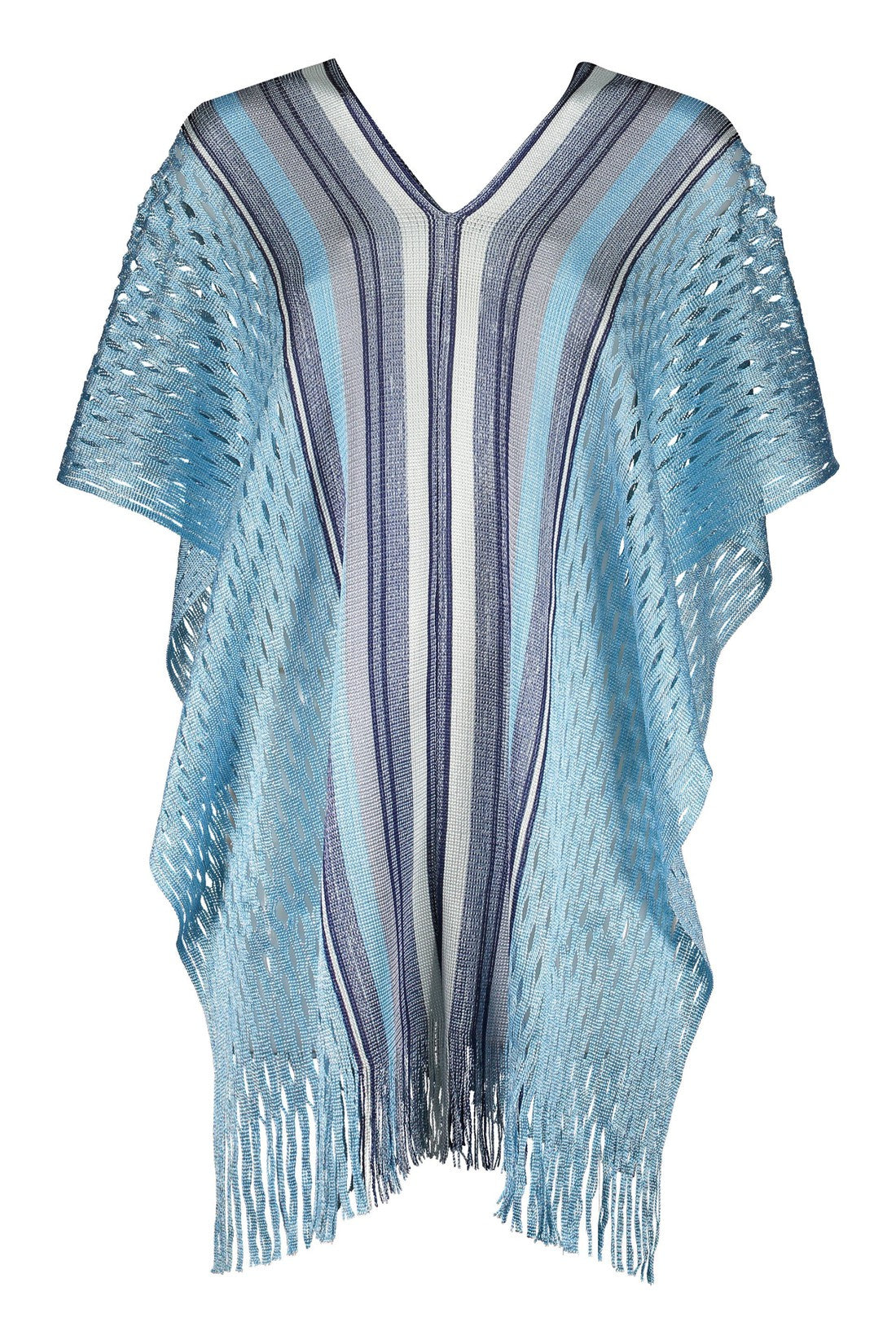 Missoni-OUTLET-SALE-Fringed knit poncho-ARCHIVIST