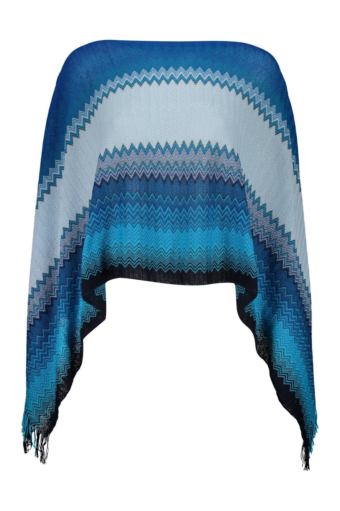 Missoni-OUTLET-SALE-Fringed knit poncho-ARCHIVIST