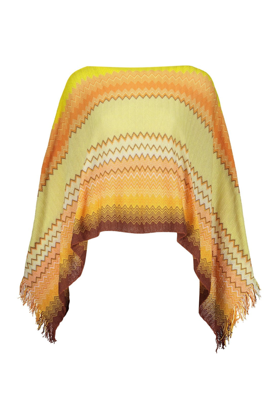 Missoni-OUTLET-SALE-Fringed knit poncho-ARCHIVIST