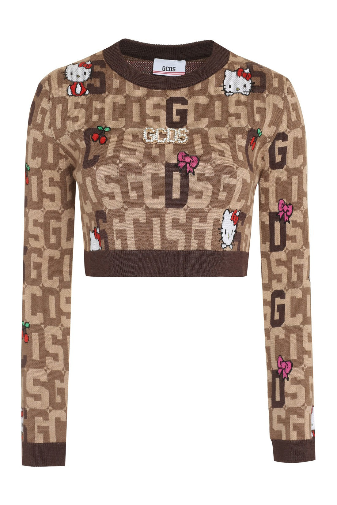 Gcds-OUTLET-SALE-GCDS x Hello Kitty - Wool-blend crew-neck sweater-ARCHIVIST