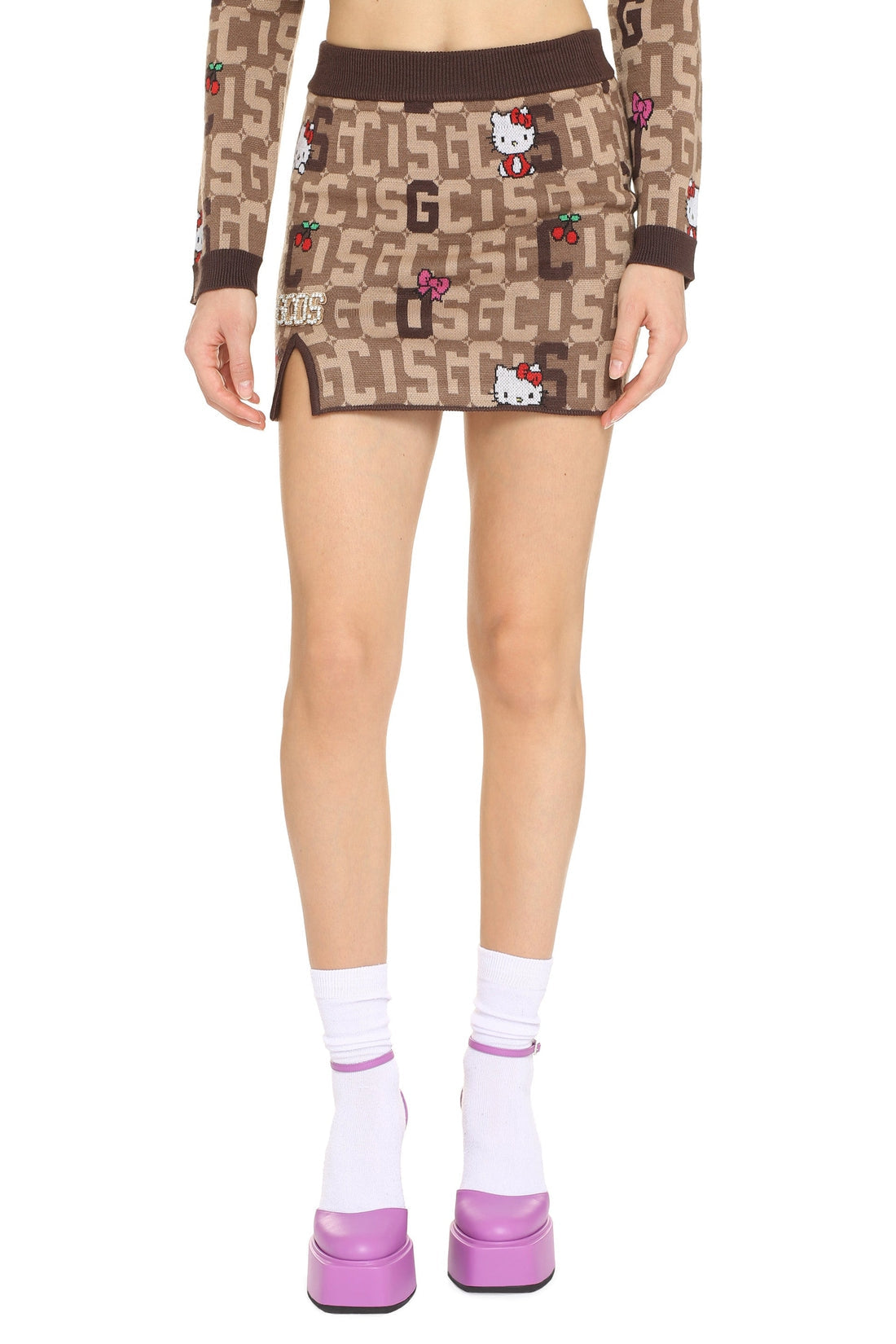 GCDS-OUTLET-SALE-GCDS x Hello Kitty - Wool blend miniskirt-ARCHIVIST