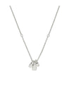 Gucci-OUTLET-SALE-GG Logo Diagonal Tag Silver Necklace-ARCHIVIST