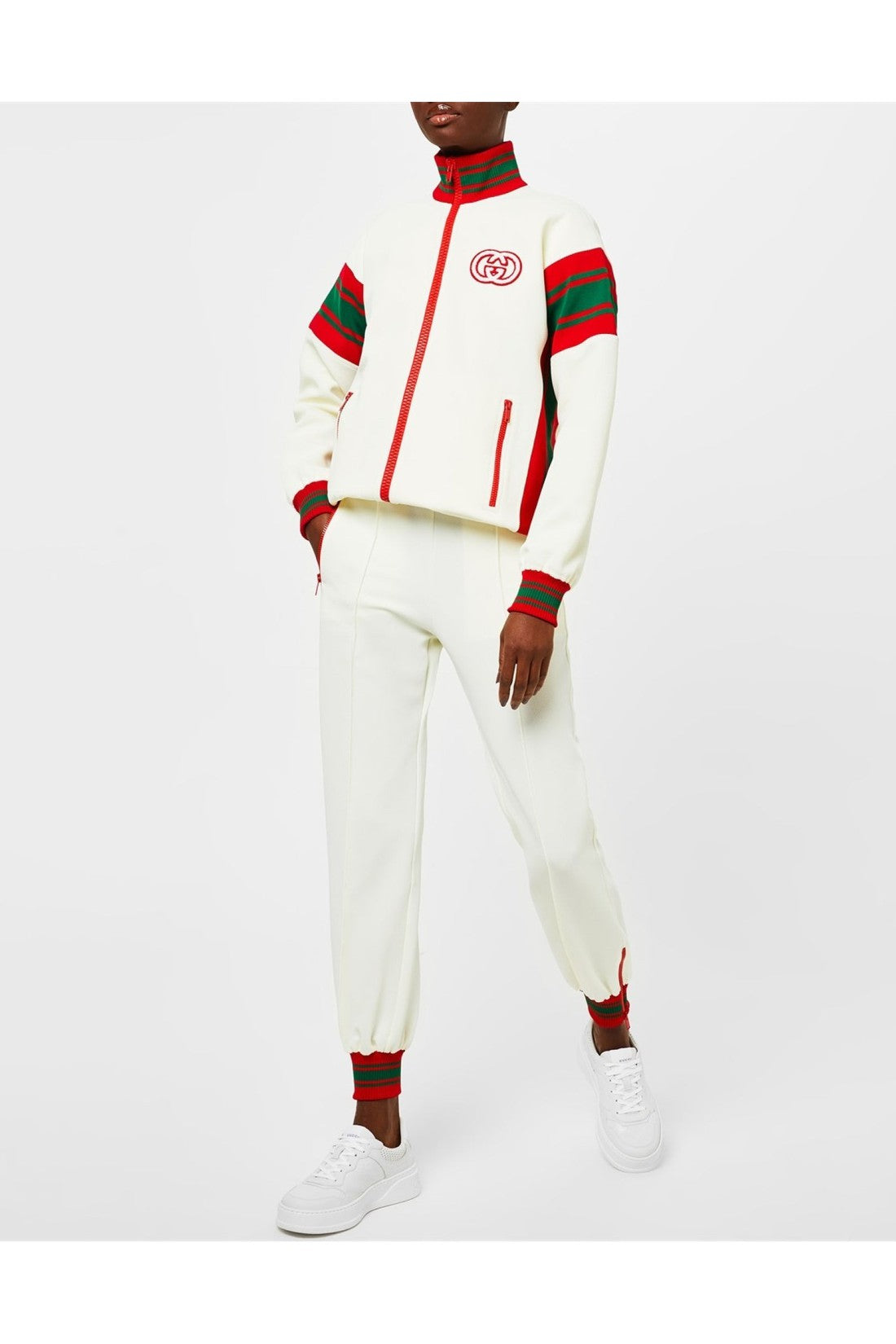 Gucci-OUTLET-SALE-GG Logo Zip-Up Track Jacket-ARCHIVIST