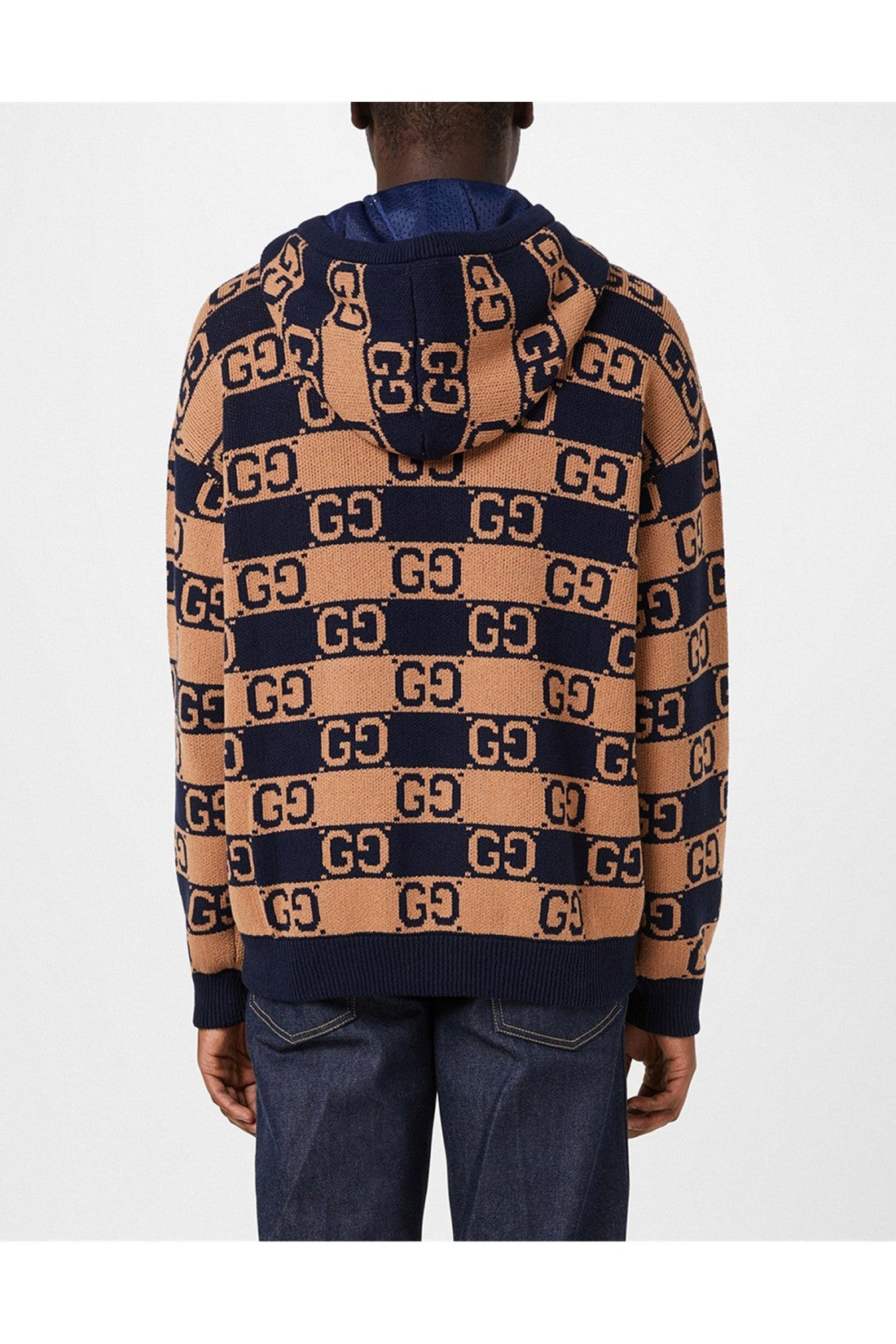 Gucci-OUTLET-SALE-GG Monogram Supreme Jacquard Hoodie-ARCHIVIST