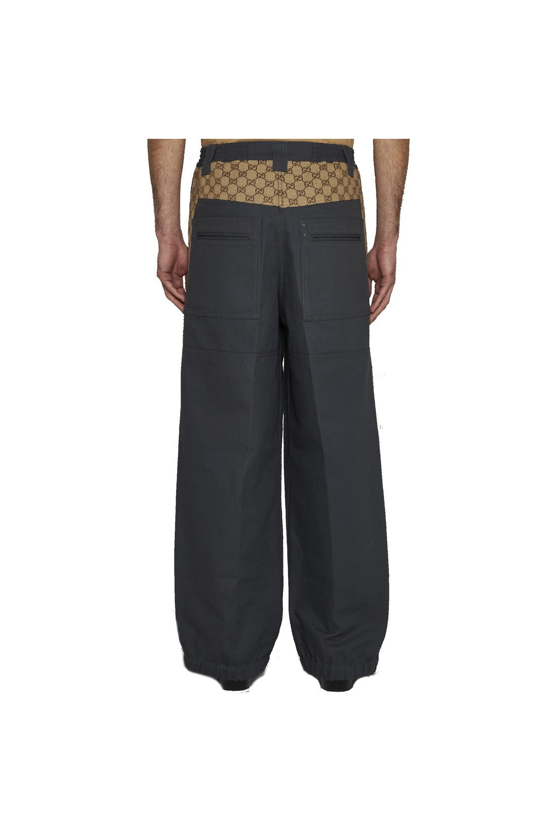 GUCCI-OUTLET-SALE-GUCCI Cotton GG Cargo Pants-ARCHIVIST