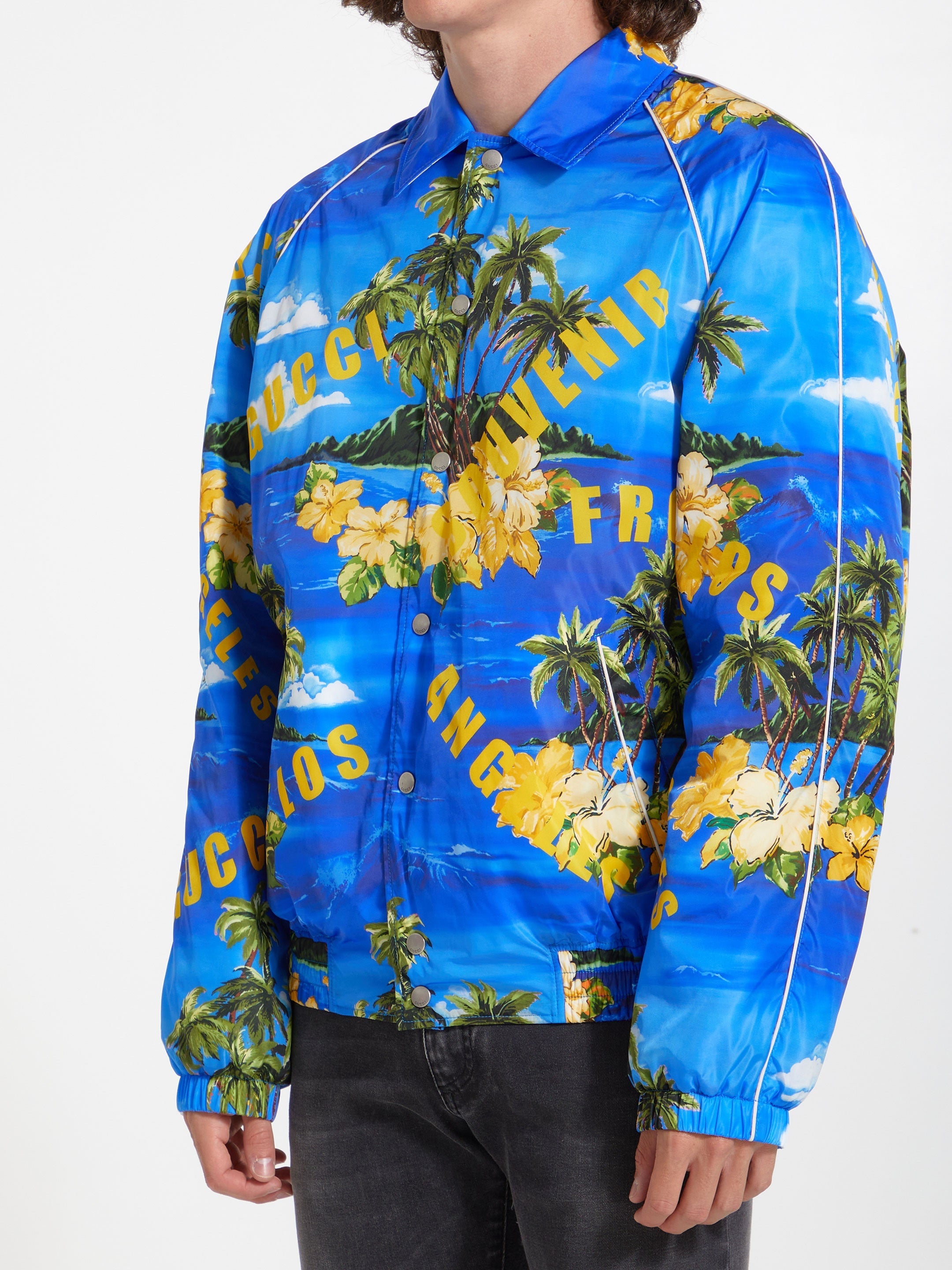 Nylon jacket with print