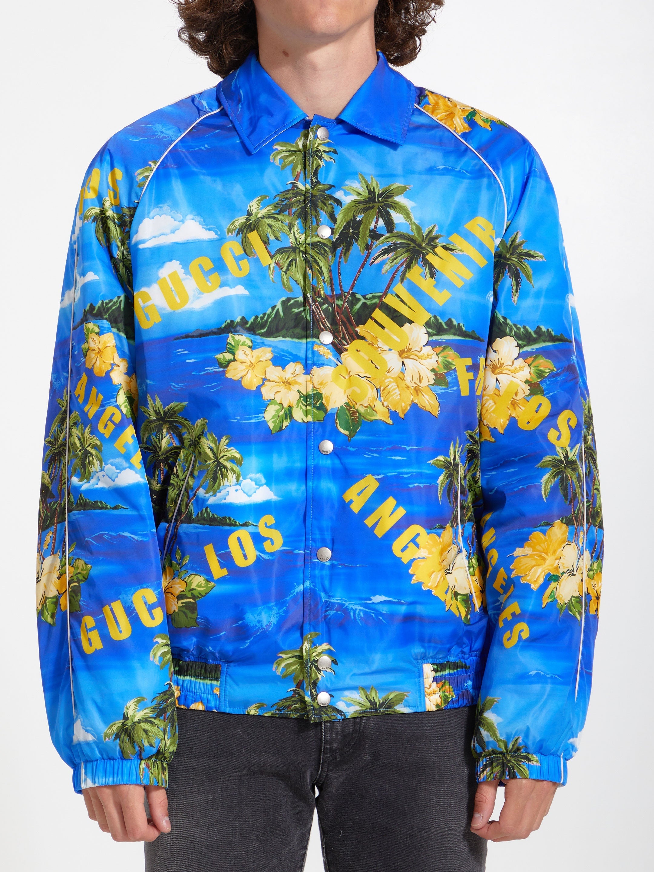 Nylon jacket with print