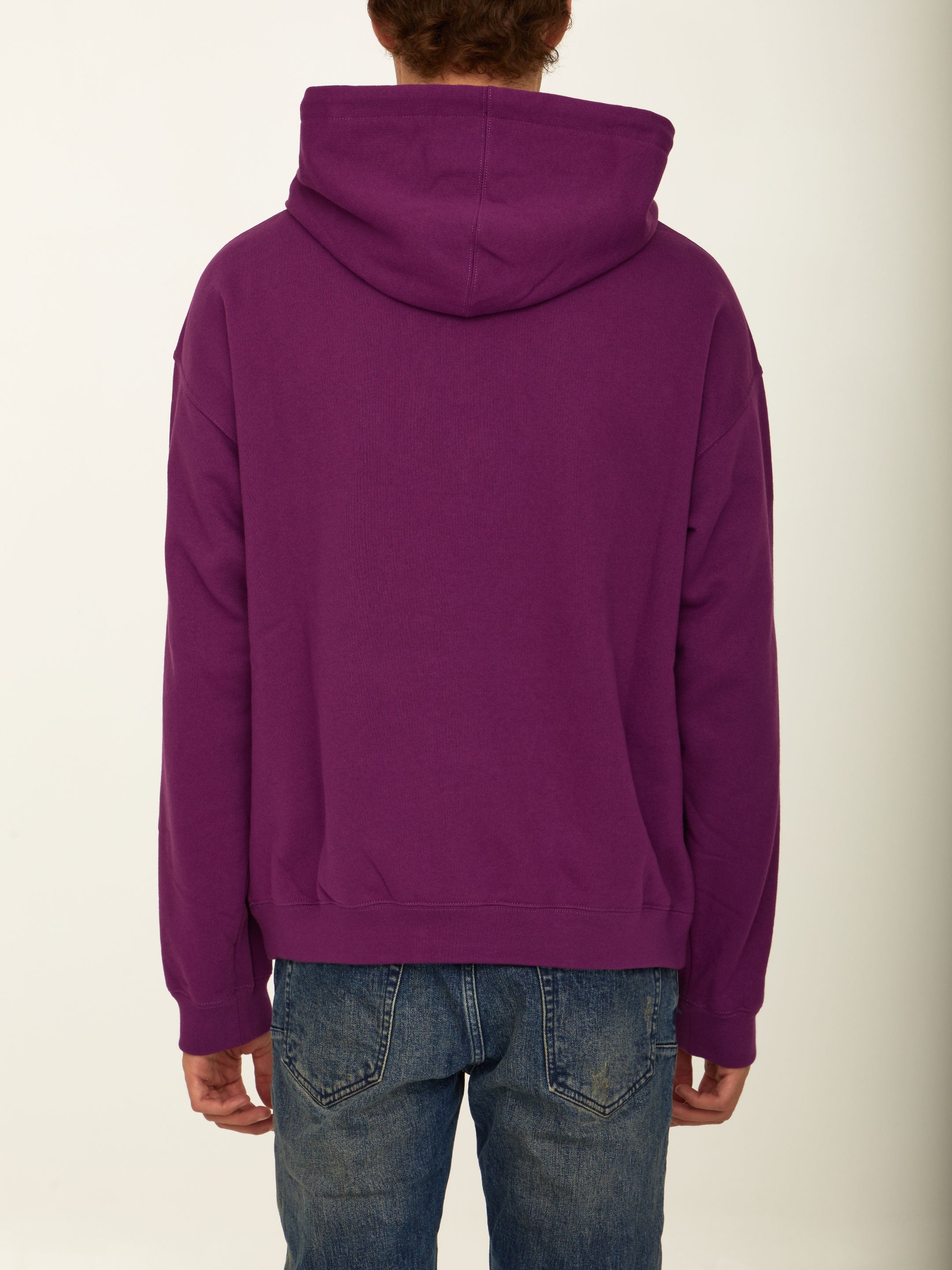 Printed purple hoodie