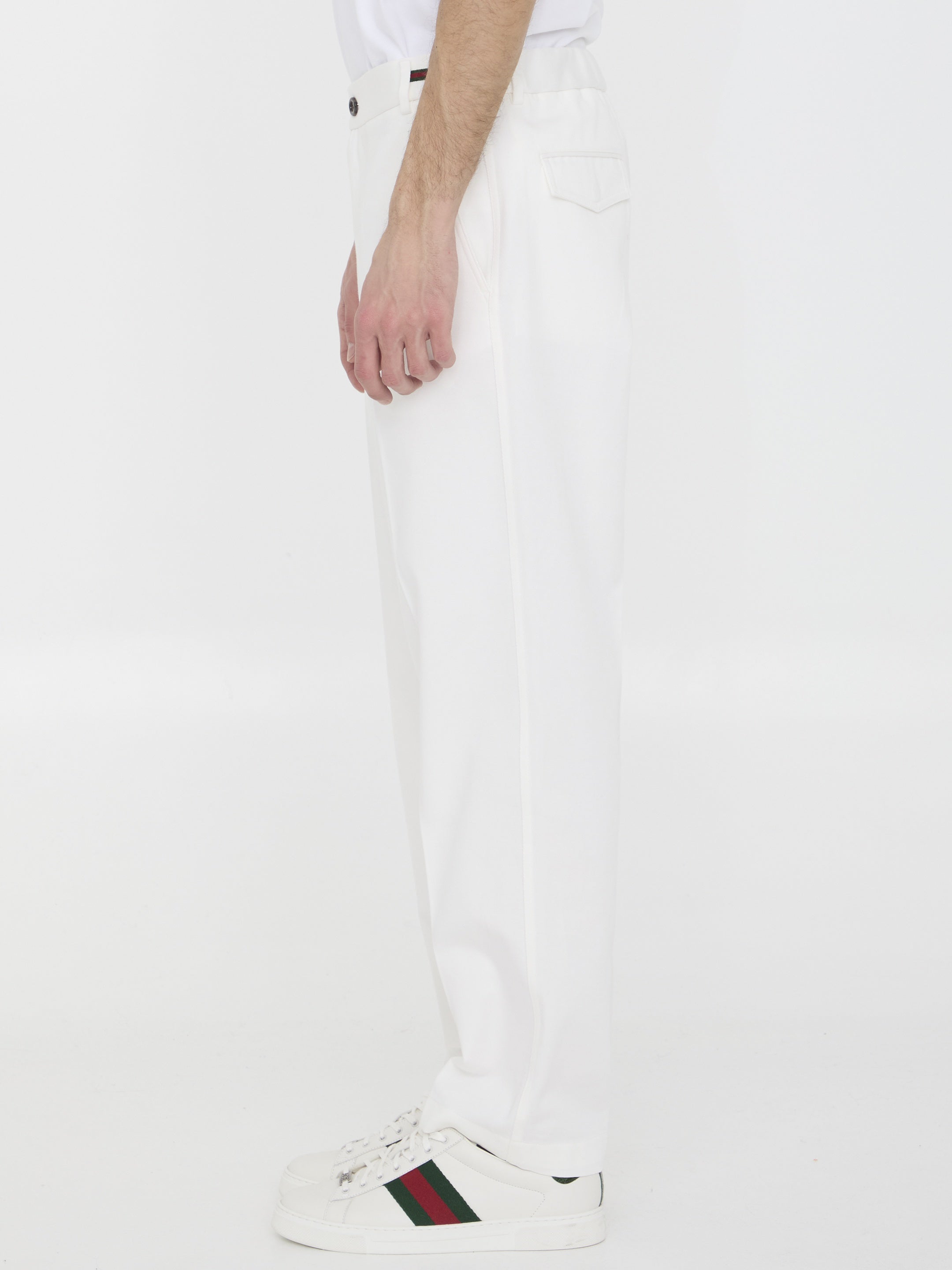 Web detailing trousers