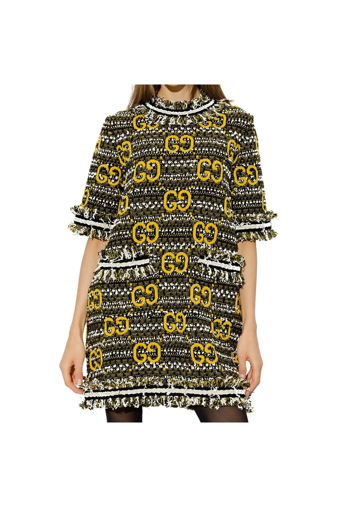 GUCCI-OUTLET-SALE-GUCCI Tweed Mini Dress-ARCHIVIST