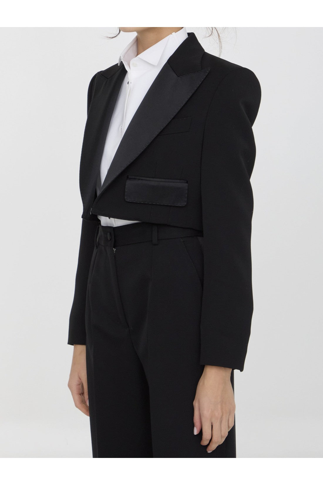 DOLCE&GABBANA-OUTLET-SALE-Gabardine tuxedo jacket-ARCHIVIST