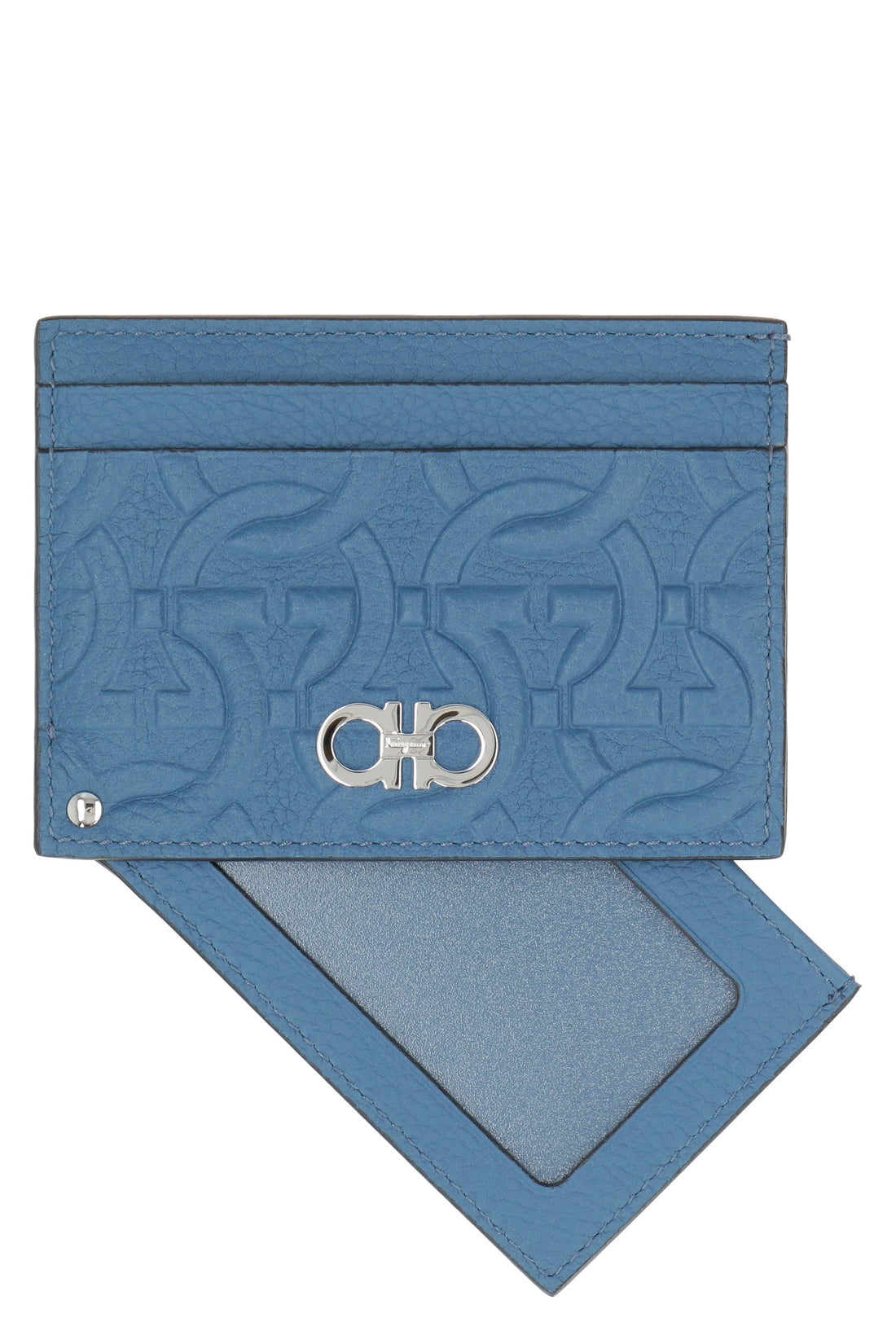 FERRAGAMO-OUTLET-SALE-Gancini Leather card holder-ARCHIVIST
