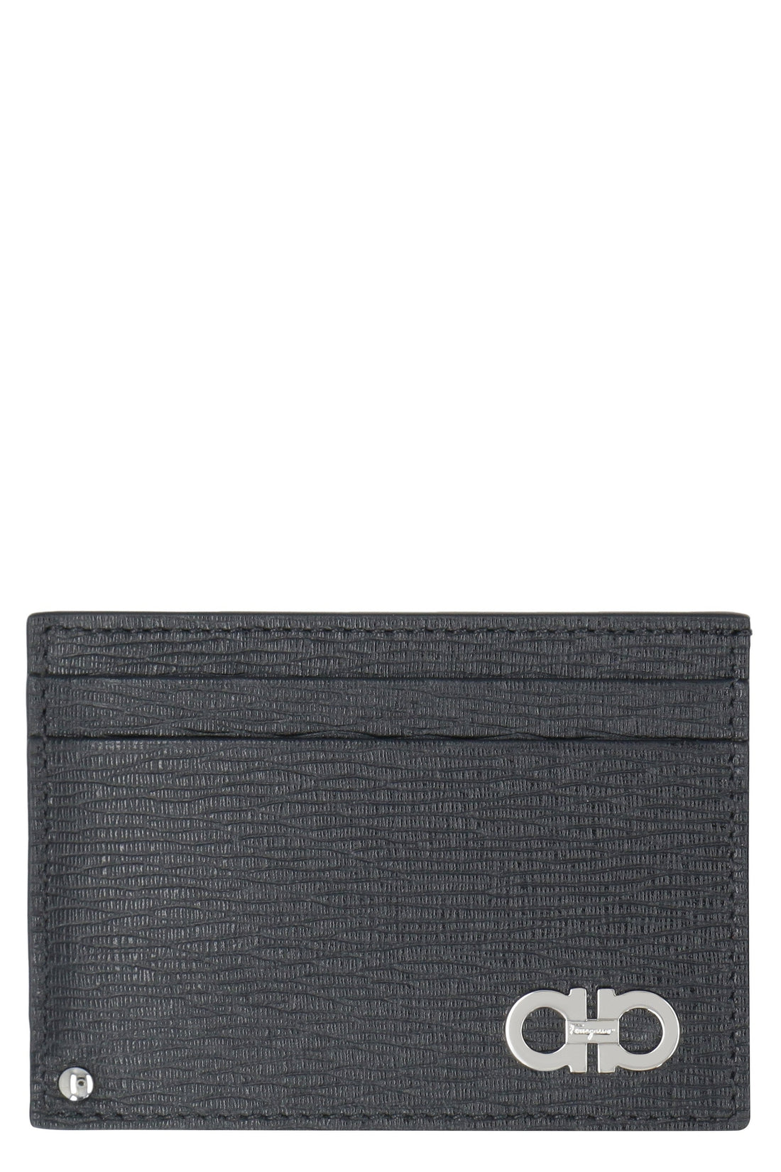 FERRAGAMO-OUTLET-SALE-Gancini leather card holder-ARCHIVIST