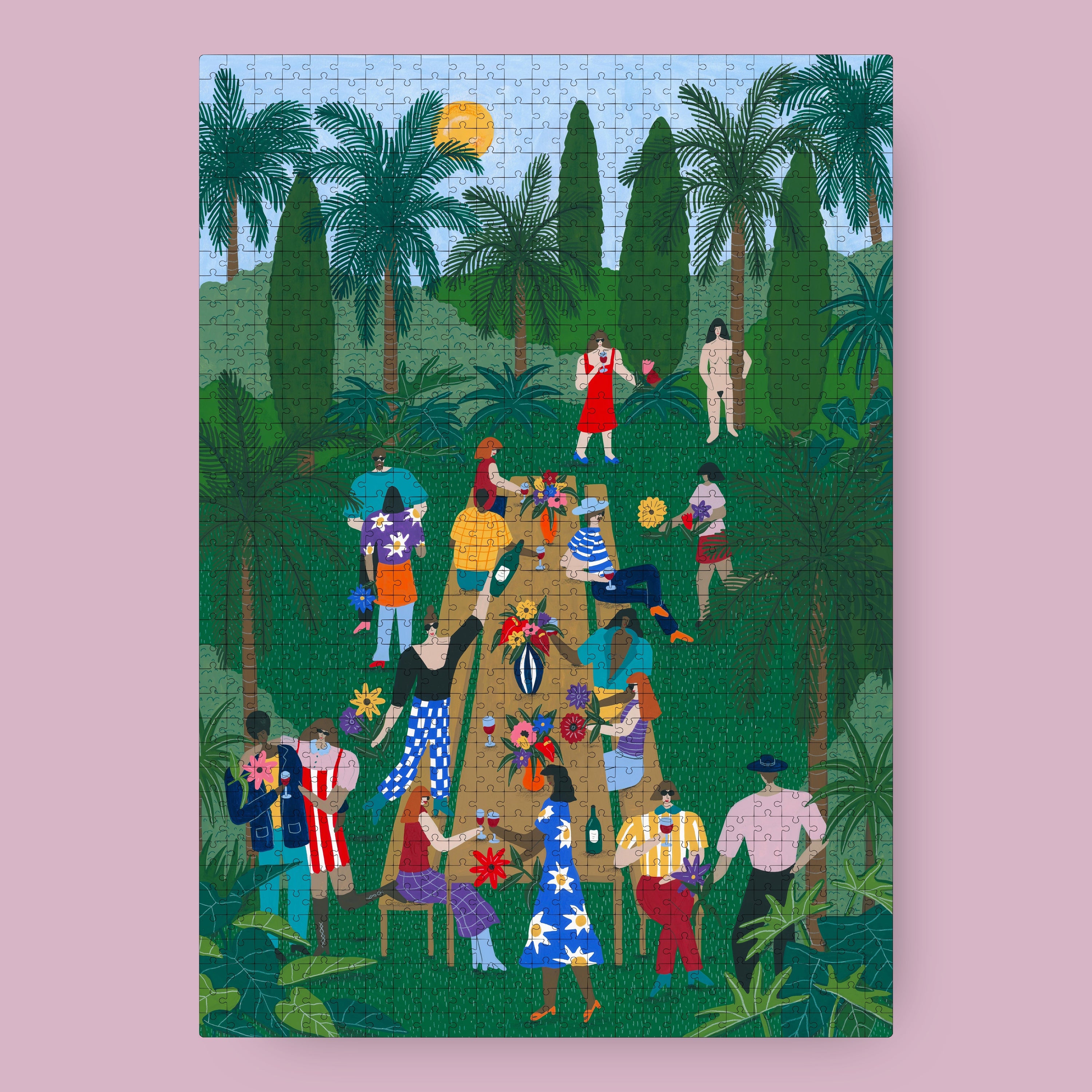 Das Puzzle Kollektiv-"Garden Party"-1000 Teile-Black-Deal-Outlet-by-ARCHIVIST