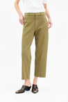 Odeeh-Garment Washed Gab Hose, Olive-Hosen-Black-Deal-Outlet-by-ARCHIVIST