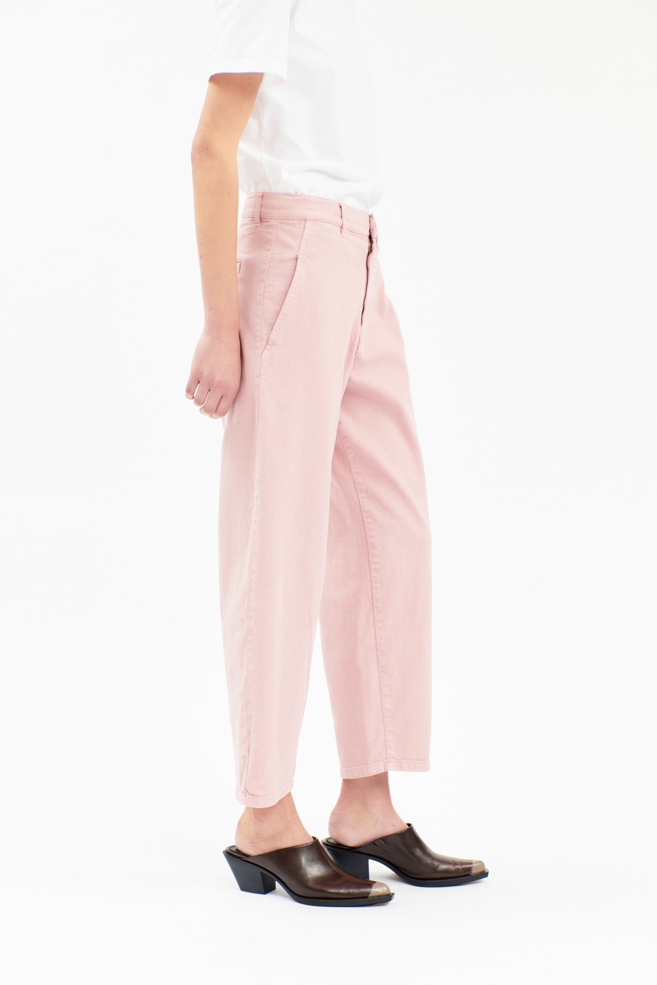 Odeeh-Garment Washed Gab Hose, Rosé-Hosen-Black-Deal-Outlet-by-ARCHIVIST