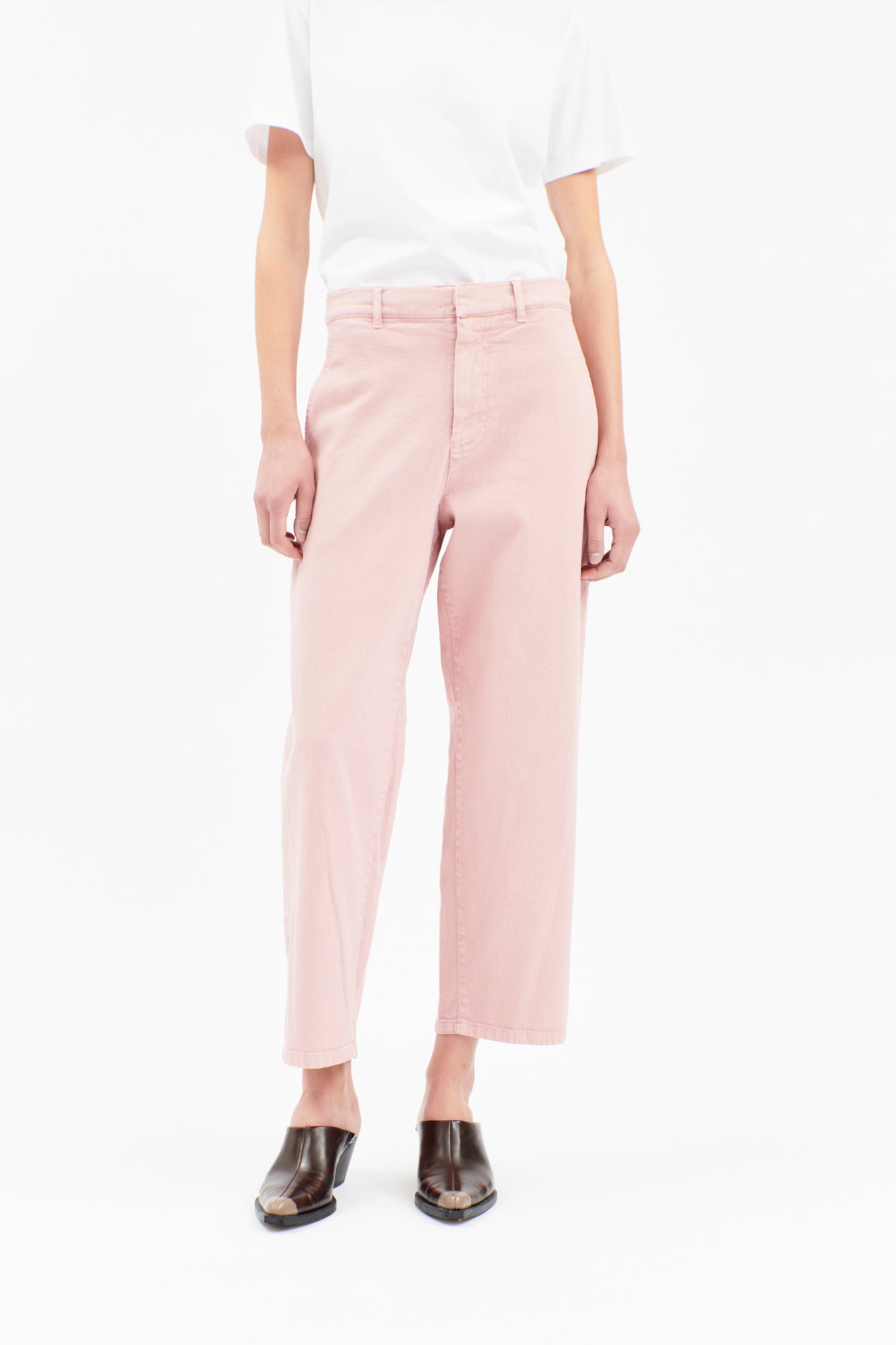 Odeeh-Garment Washed Gab Hose, Rosé-Hosen-Black-Deal-Outlet-by-ARCHIVIST