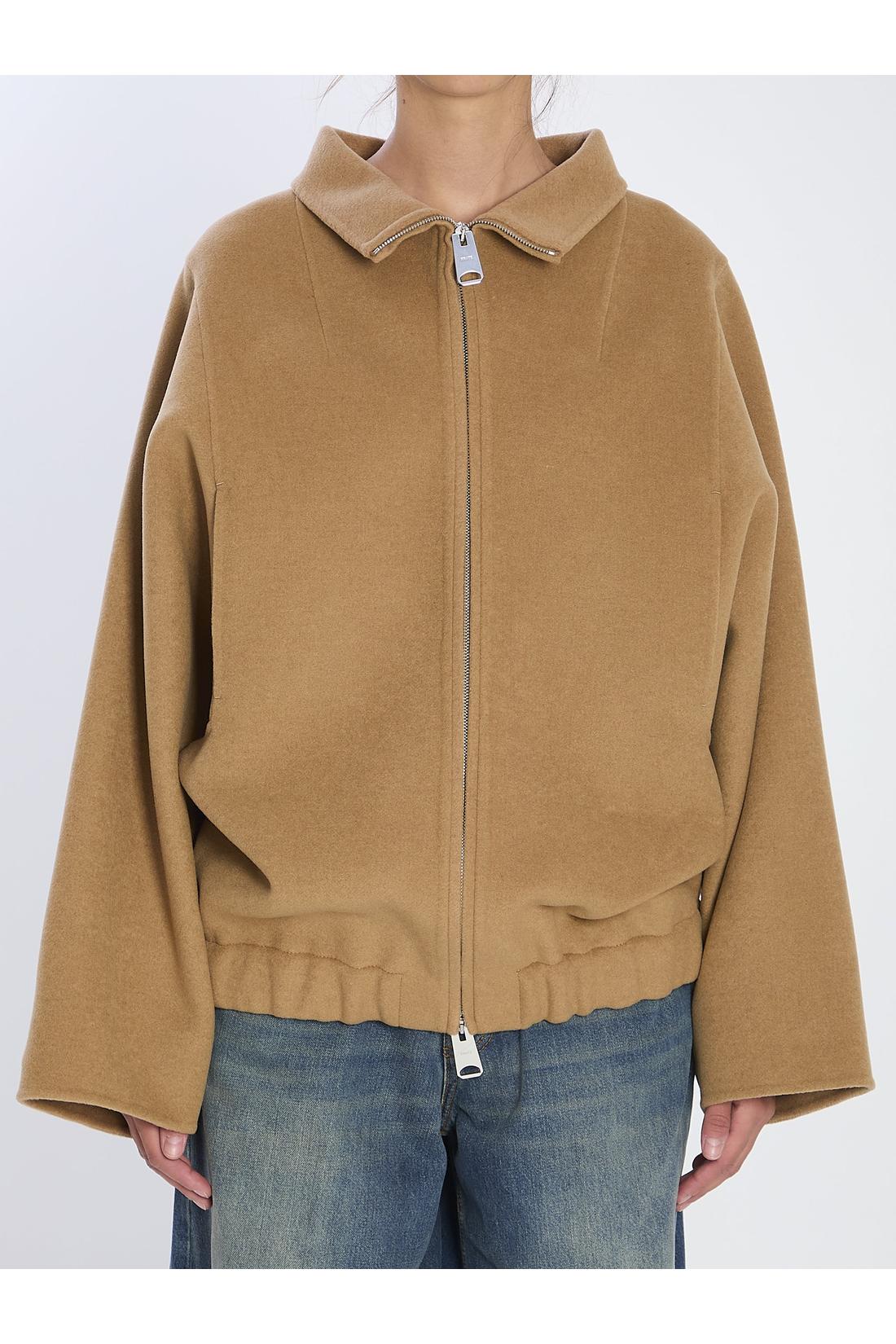 Khaite-OUTLET-SALE-Garret jacket in camel-ARCHIVIST