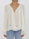 CHLOE-OUTLET-SALE-Gathered top in silk-ARCHIVIST