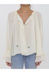 CHLOE-OUTLET-SALE-Gathered top in silk-ARCHIVIST