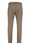 Dondup-OUTLET-SALE-Gaubert gingham cotton trousers-ARCHIVIST