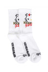 GCDS-OUTLET-SALE-Gcds x Hello Kitty - Cotton socks with logo-ARCHIVIST