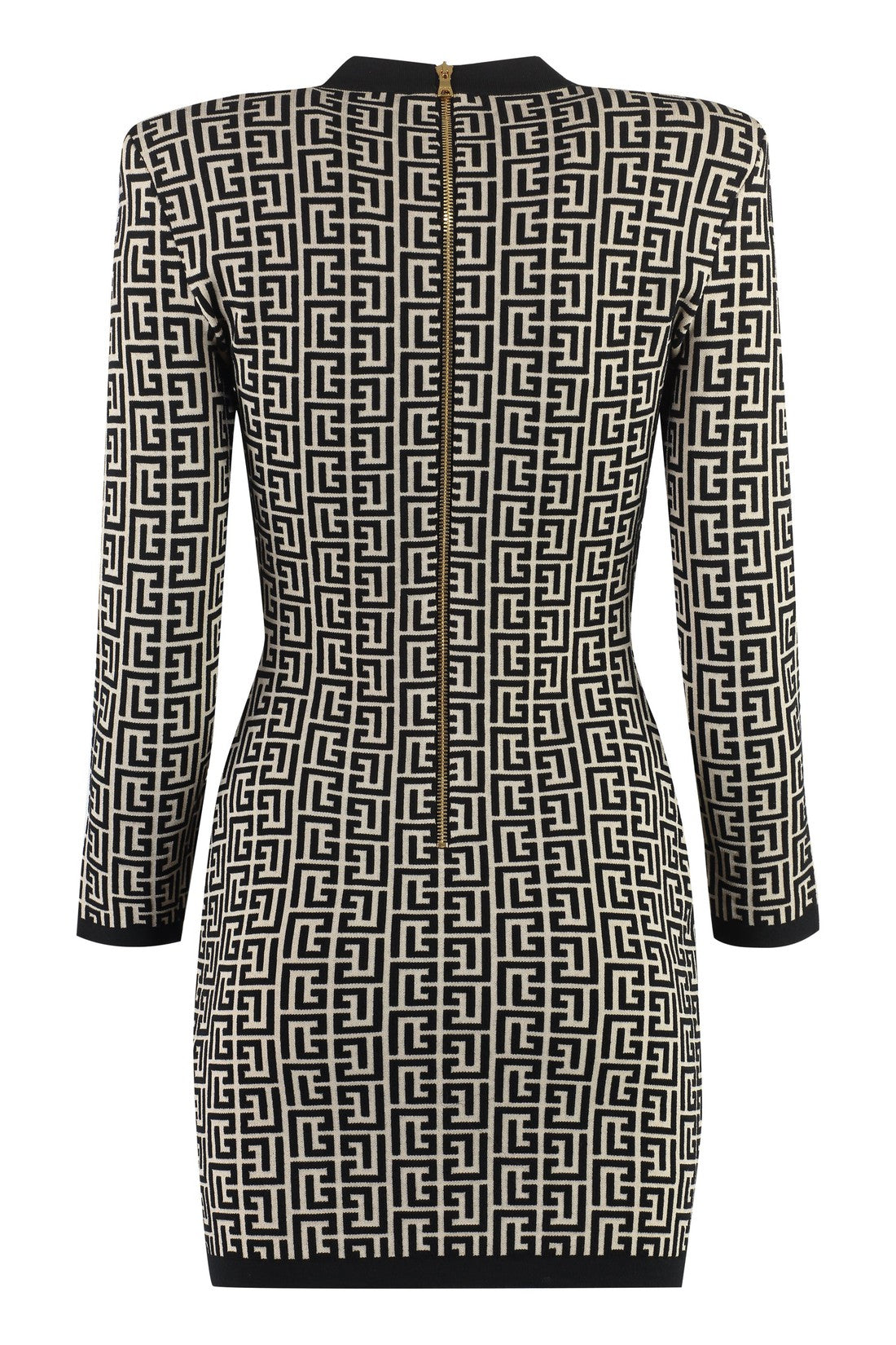 Balmain-OUTLET-SALE-Geometric jacquard wool dress-ARCHIVIST
