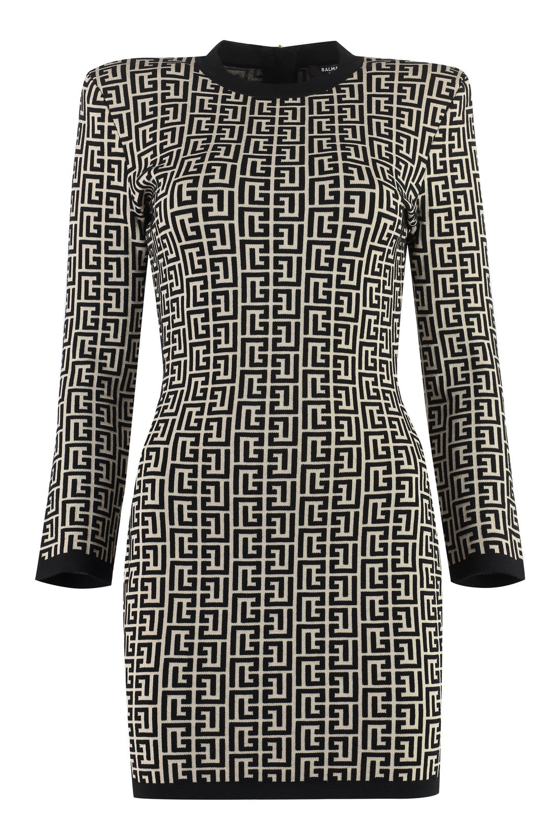 Balmain-OUTLET-SALE-Geometric jacquard wool dress-ARCHIVIST