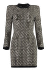 Balmain-OUTLET-SALE-Geometric jacquard wool dress-ARCHIVIST