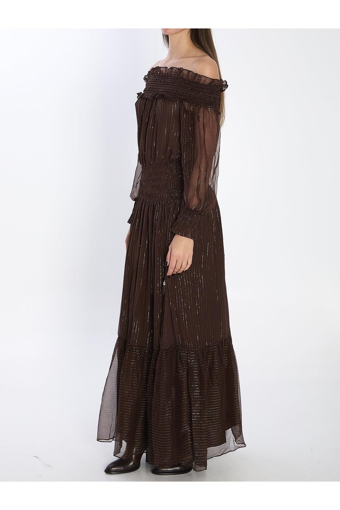 Self Portrait-OUTLET-SALE-Georgette maxi dress-ARCHIVIST