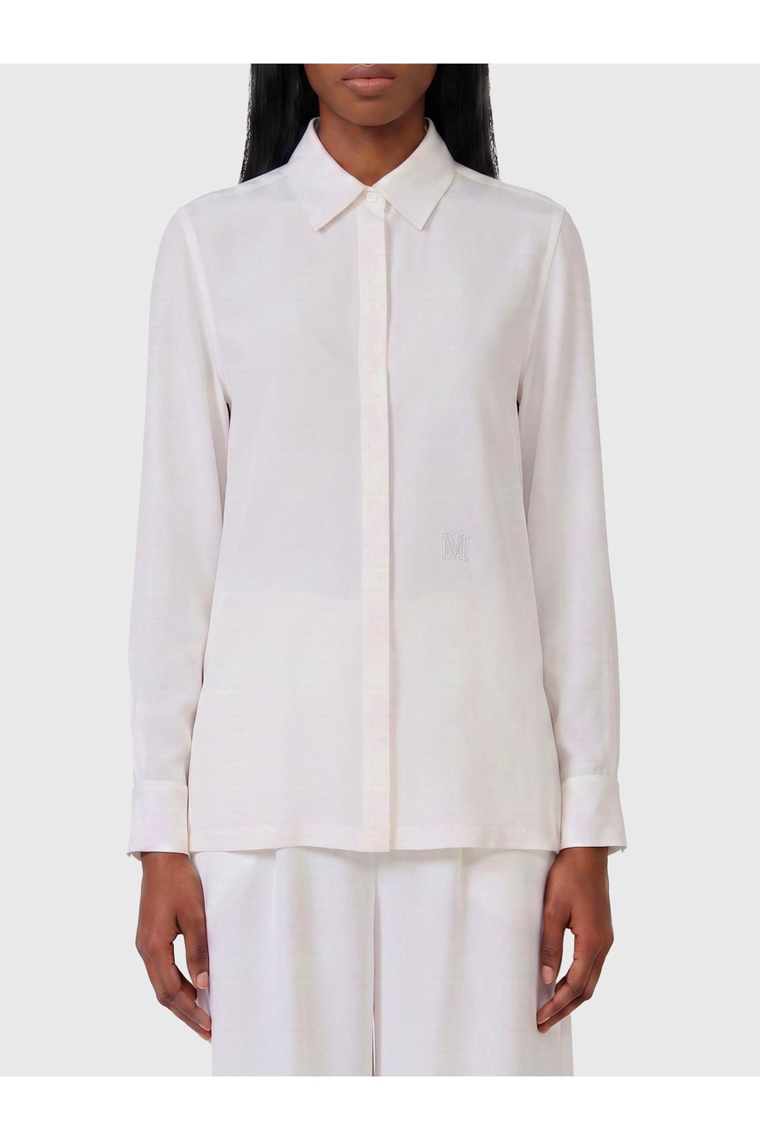 Max mara-OUTLET-SALE-Geranium silk shirt-ARCHIVIST