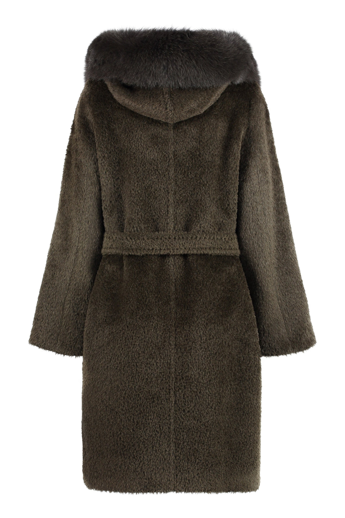 Max Mara Studio-OUTLET-SALE-Gessy hooded alpaca blend coat-ARCHIVIST