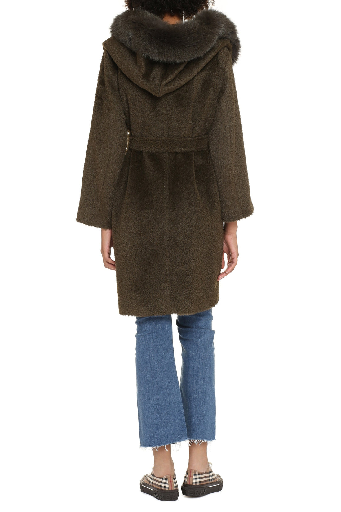 Max Mara Studio-OUTLET-SALE-Gessy hooded alpaca blend coat-ARCHIVIST