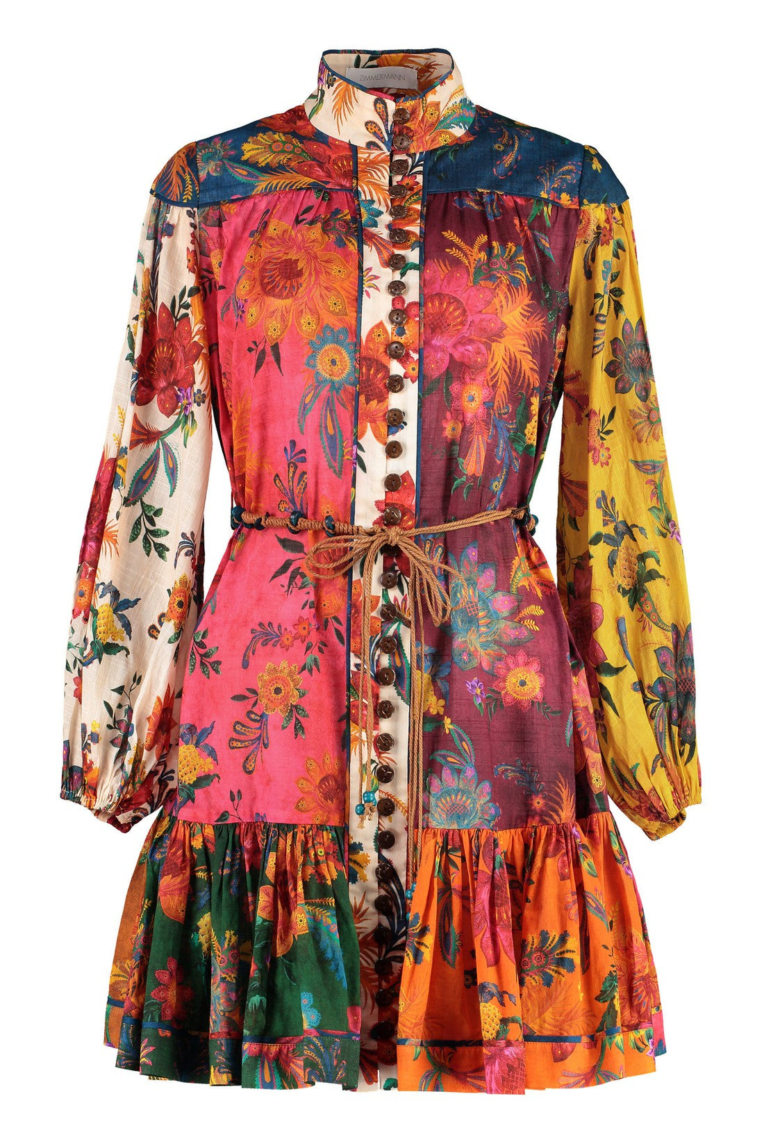 Zimmermann-OUTLET-SALE-Ginger floral cotton dress-ARCHIVIST