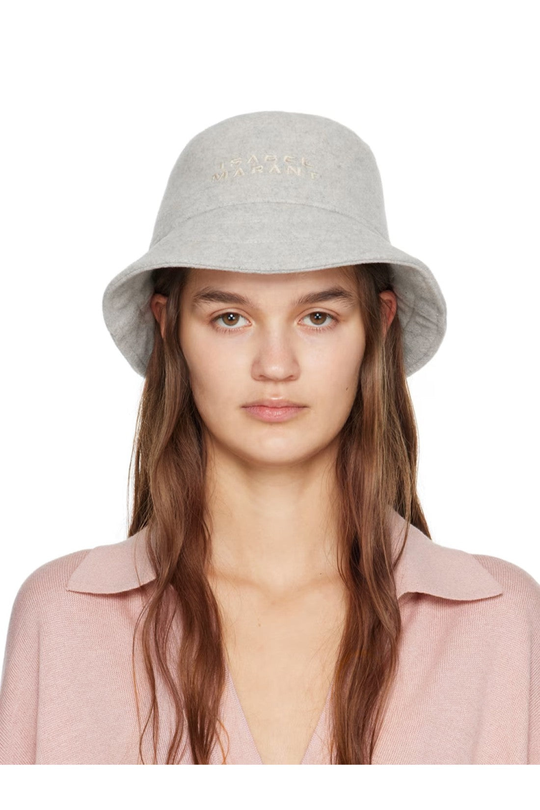 Isabel Marant-OUTLET-SALE-Giorgia Wool Felt Logo Bucket Hat-ARCHIVIST