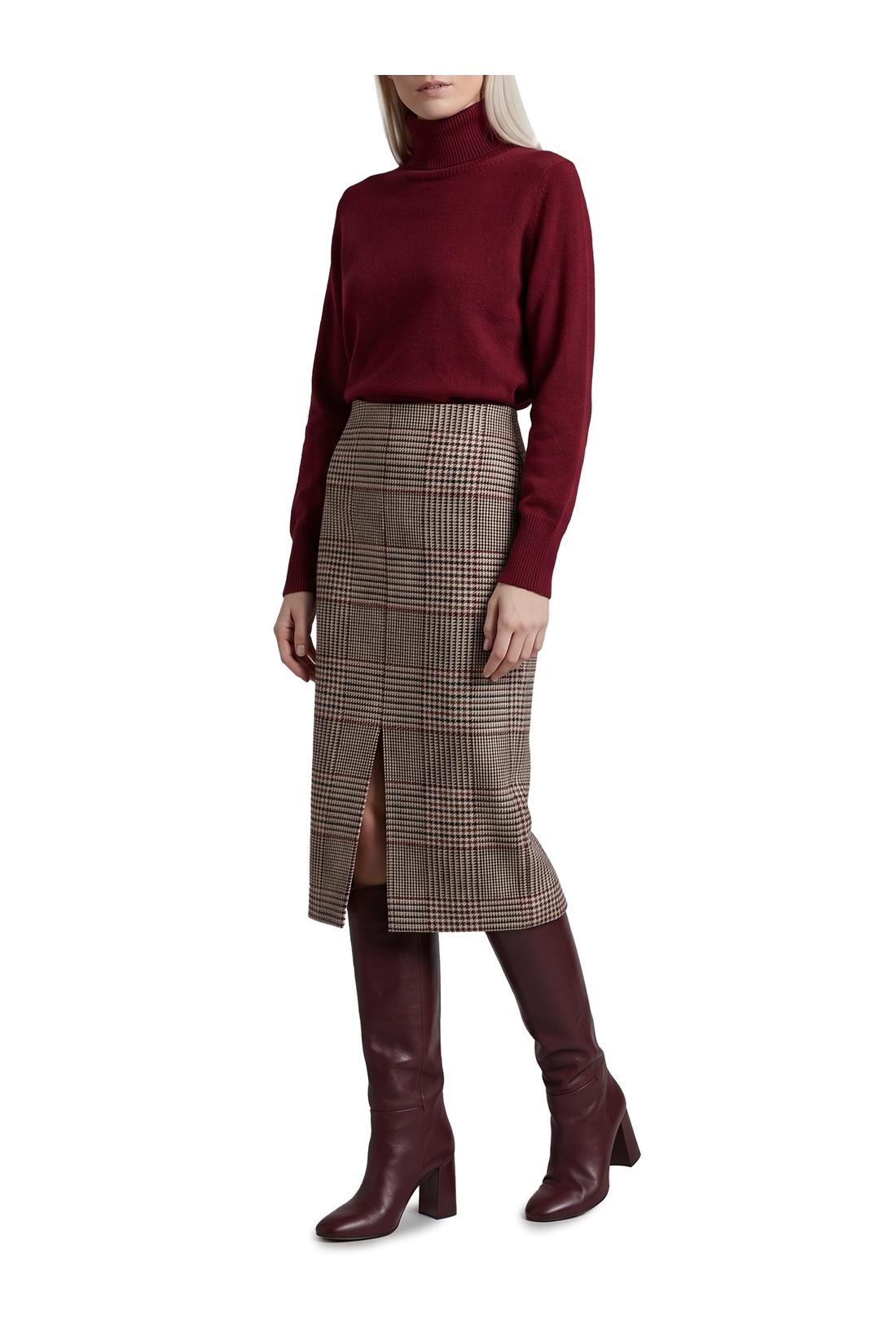 Federica Tosi-OUTLET-SALE-Glen plaid midi skirt-ARCHIVIST