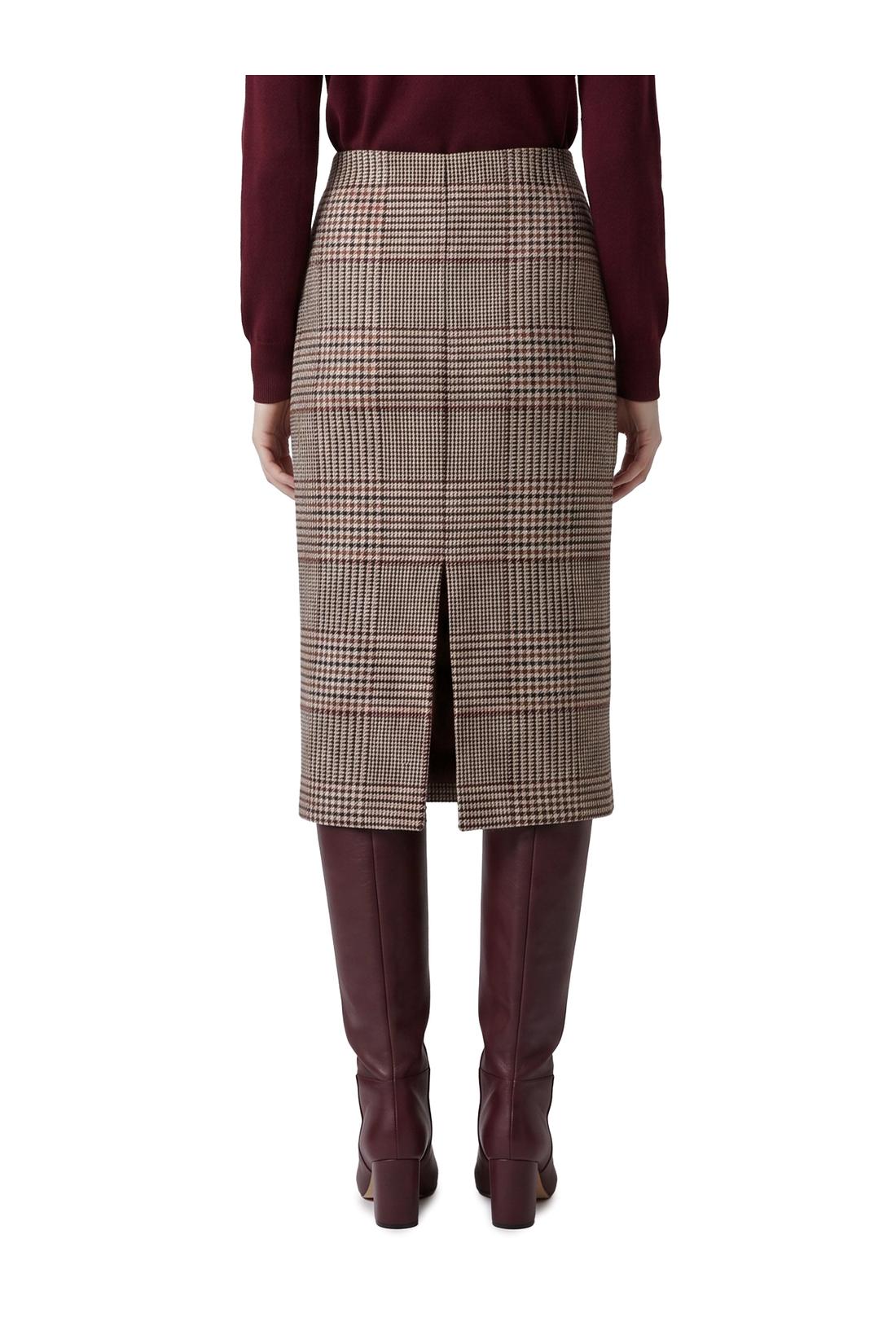 Federica Tosi-OUTLET-SALE-Glen plaid midi skirt-ARCHIVIST