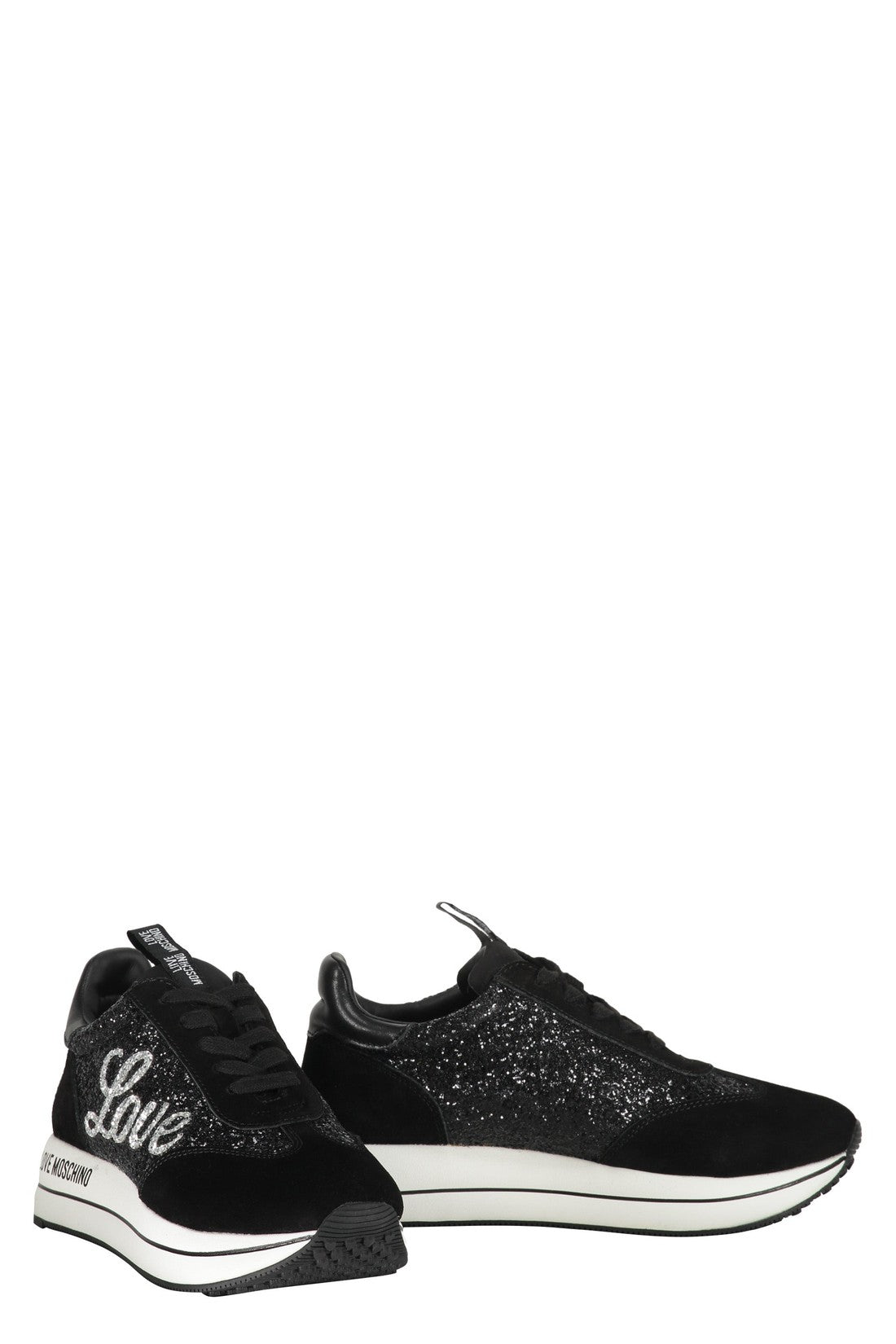 Love Moschino-OUTLET-SALE-Glitter low-top sneakers-ARCHIVIST