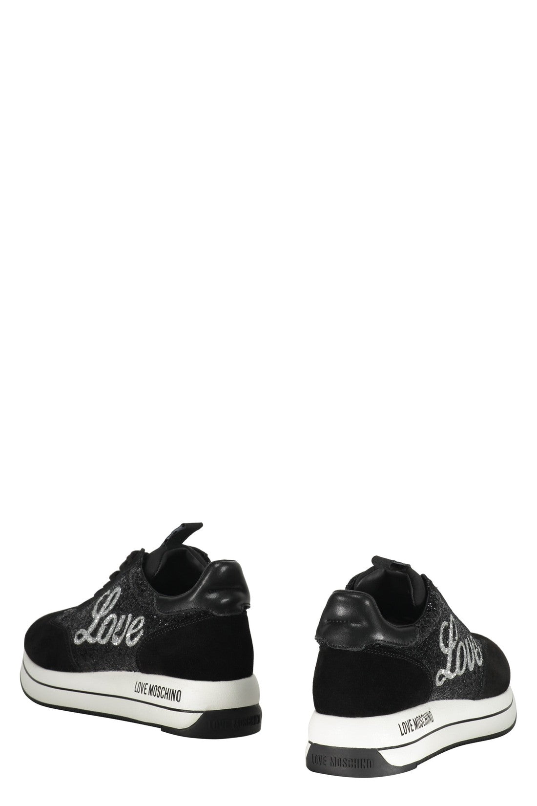 Love Moschino-OUTLET-SALE-Glitter low-top sneakers-ARCHIVIST