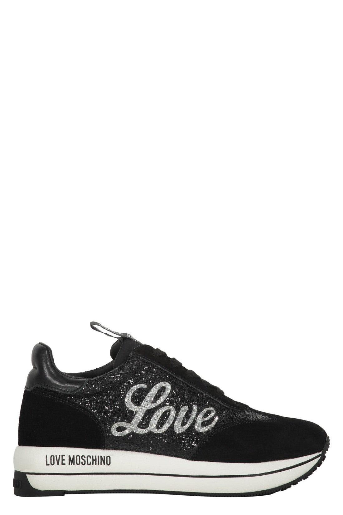 Love Moschino-OUTLET-SALE-Glitter low-top sneakers-ARCHIVIST