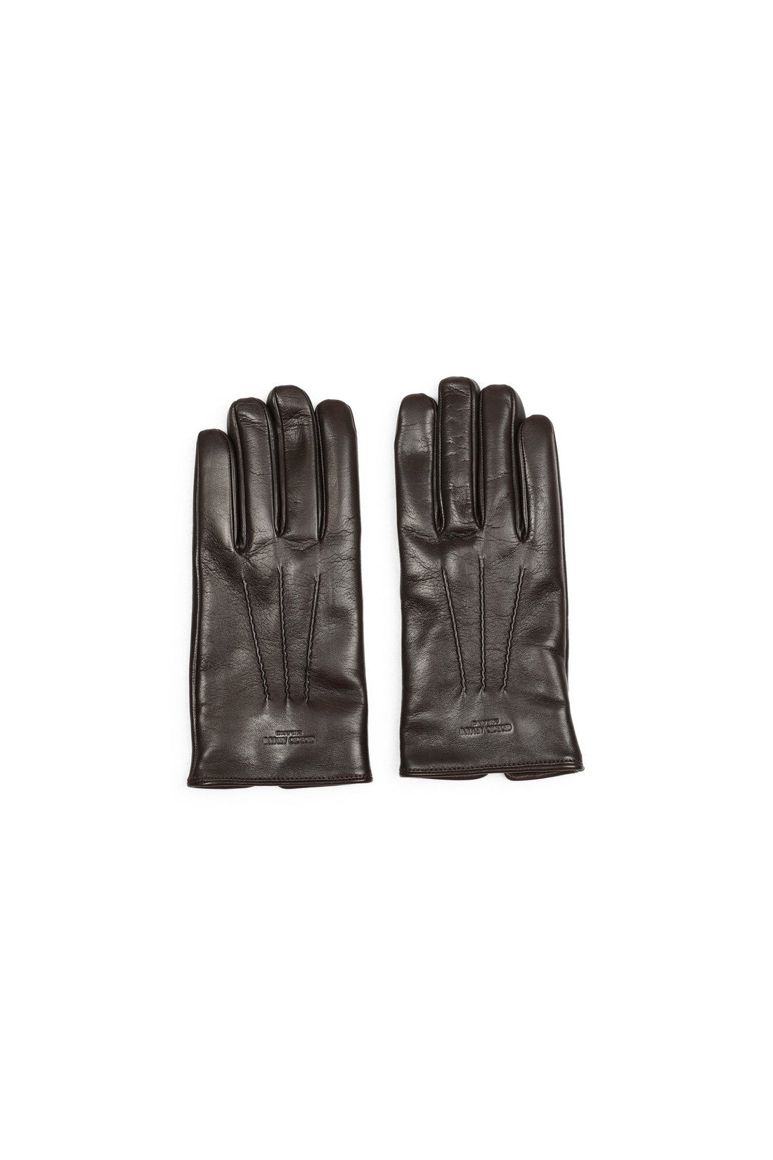 Giorgio Armani-OUTLET-SALE-Gloves BRAUN-ARCHIVIST
