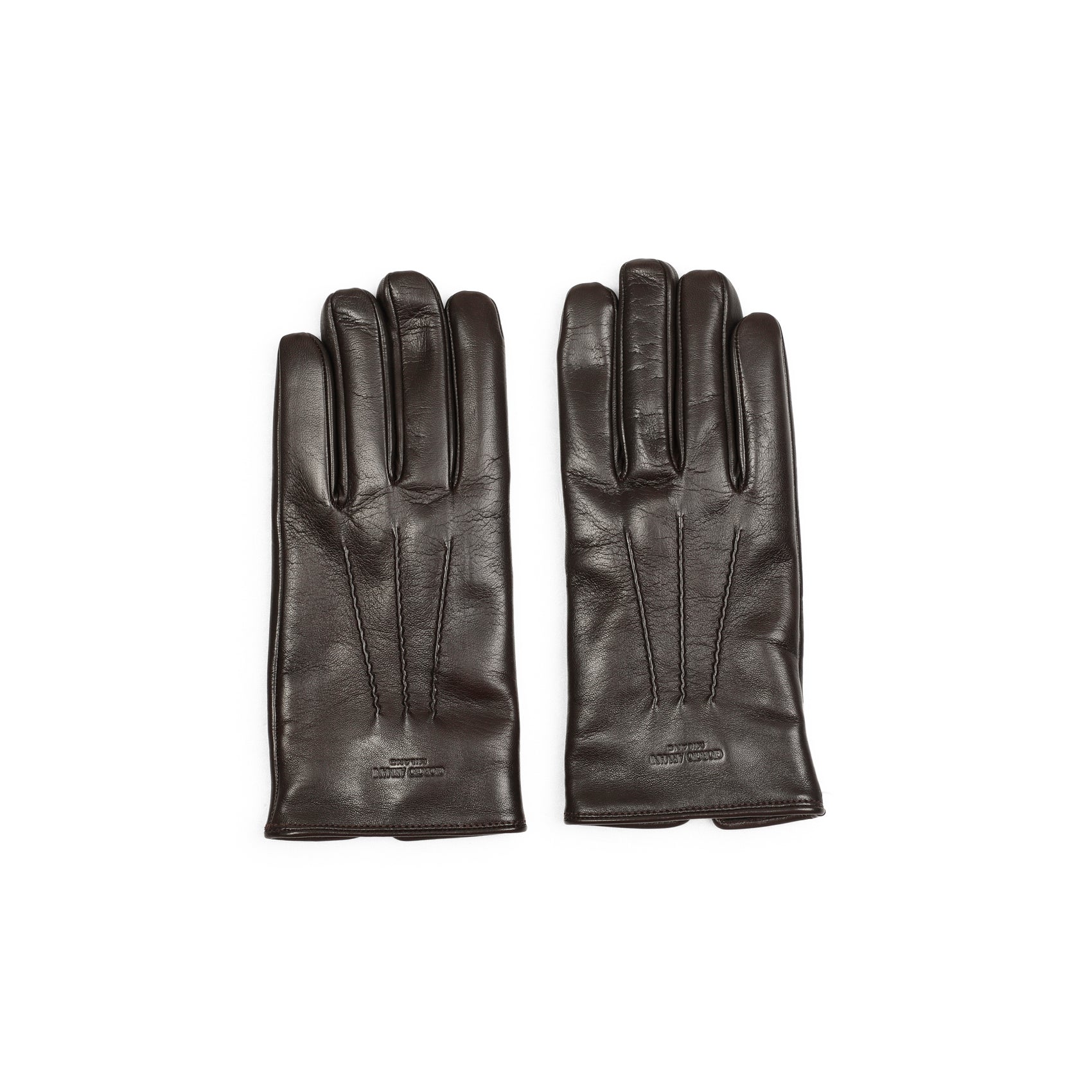 GIORGIO ARMANI-OUTLET-SALE-Gloves BRAUN-ARCHIVIST