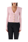 BALMAIN-OUTLET-SALE-Gold buttons knit cardigan-ARCHIVIST