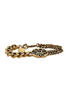 Alexander McQueen-OUTLET-SALE-Gold-toner brass bracelet-ARCHIVIST