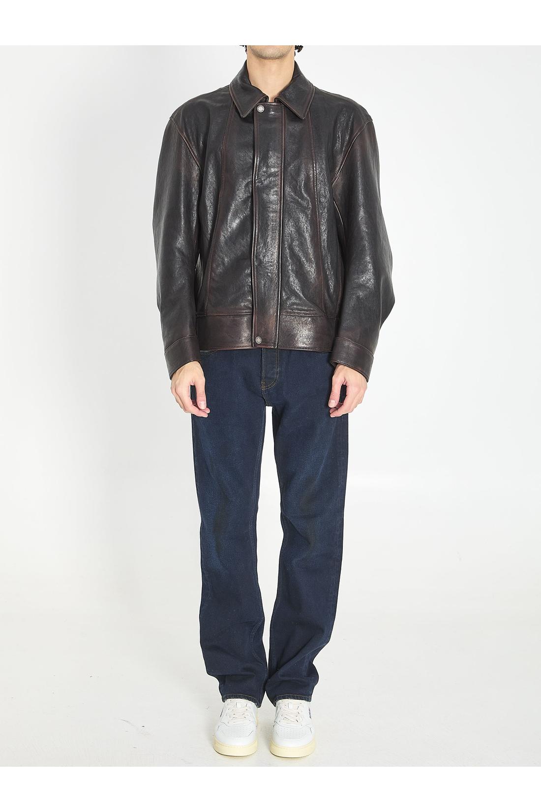 Nappa leather bomber jacket-Golden Goose-Sale