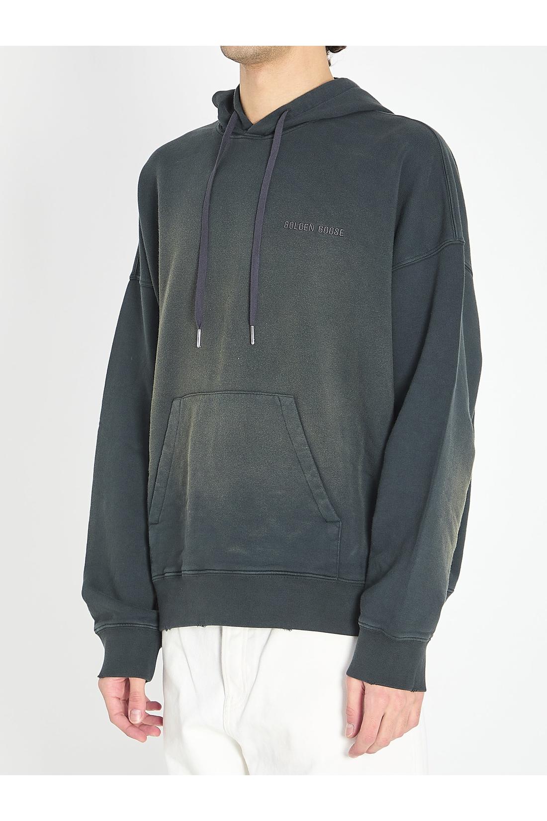 Sweatshirt with bleached effect-Golden Goose-Sale