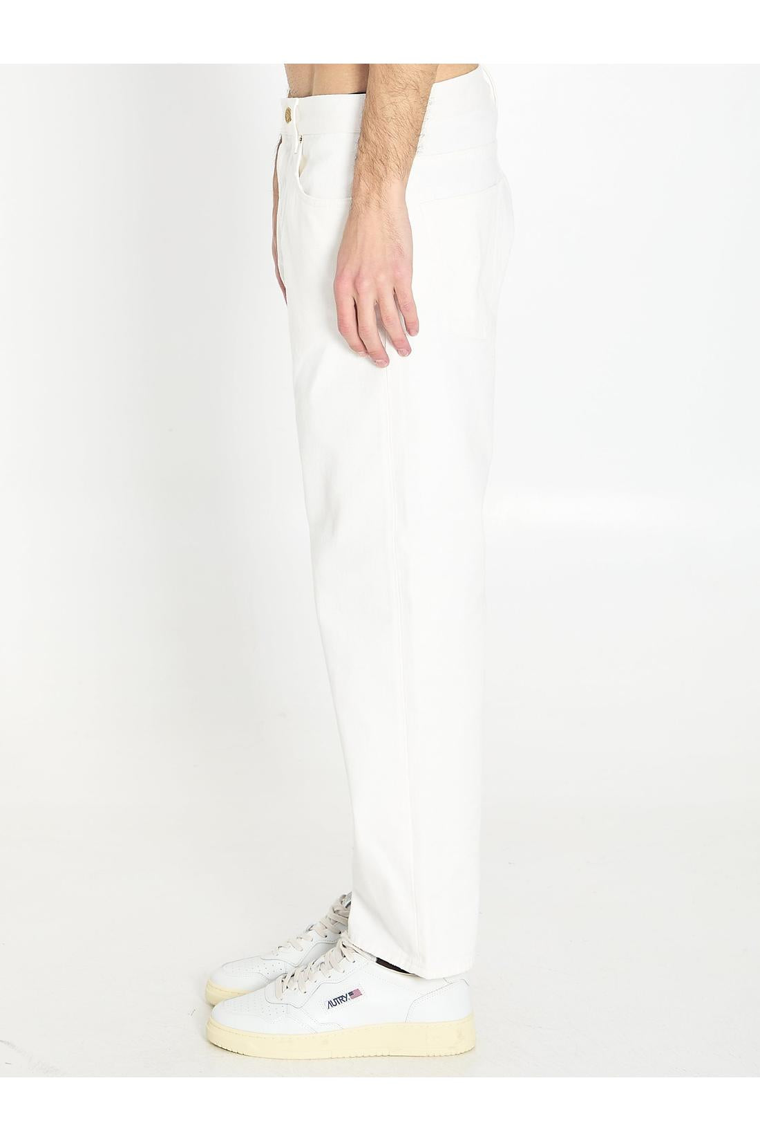 White jeans in denim-Golden Goose-Sale