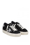 GOLDEN GOOSE-OUTLET-SALE-Golden goose hi star sneakers in black/silver suede-ARCHIVIST