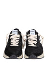 GOLDEN GOOSE-OUTLET-SALE-Golden goose running sun sneakers in suede color black/white-ARCHIVIST