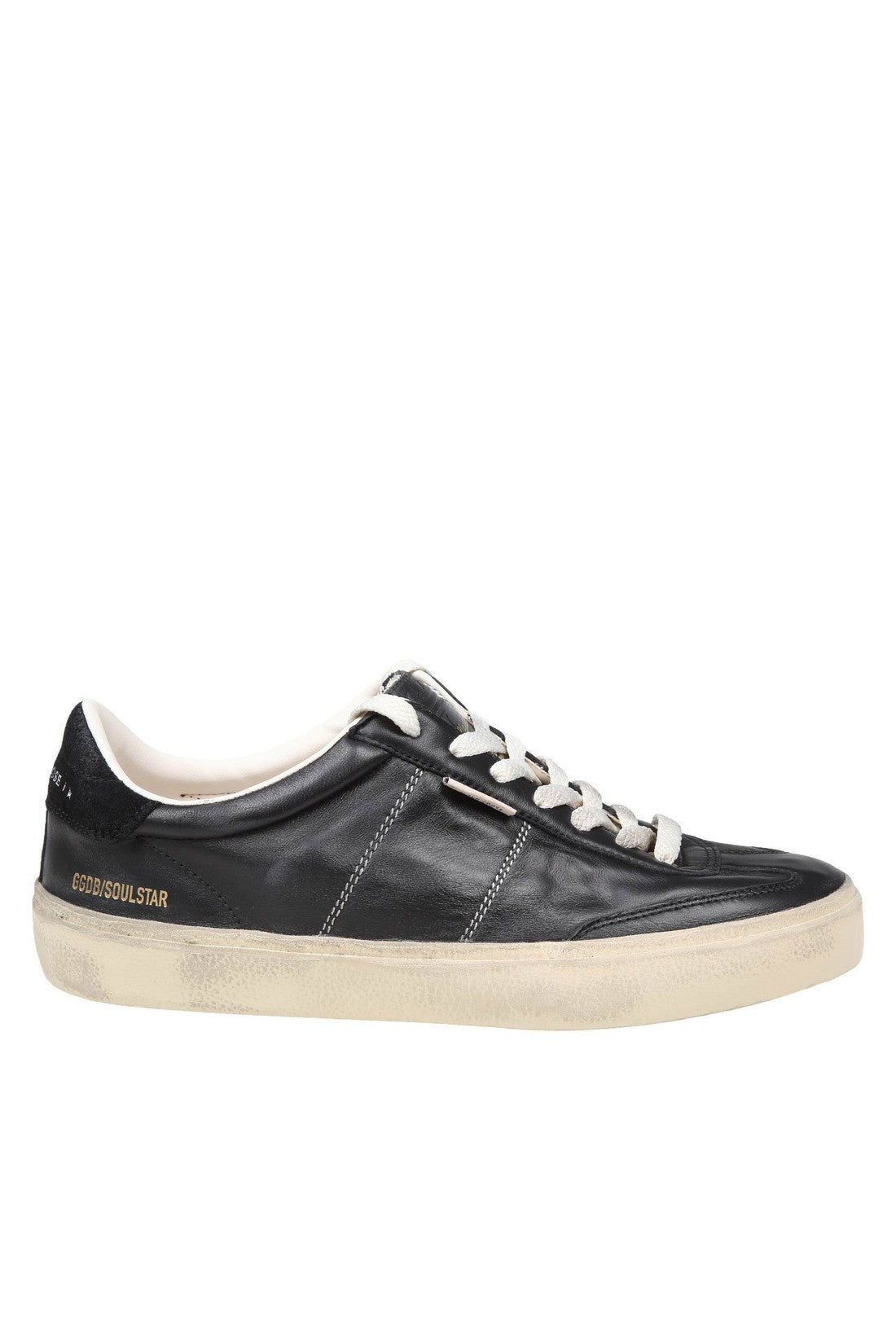 GOLDEN GOOSE-OUTLET-SALE-Golden goose soul star sneakers in black leather-ARCHIVIST